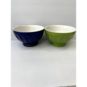 Sur Le Table Soup Bowls Green and Blue - Set of 2